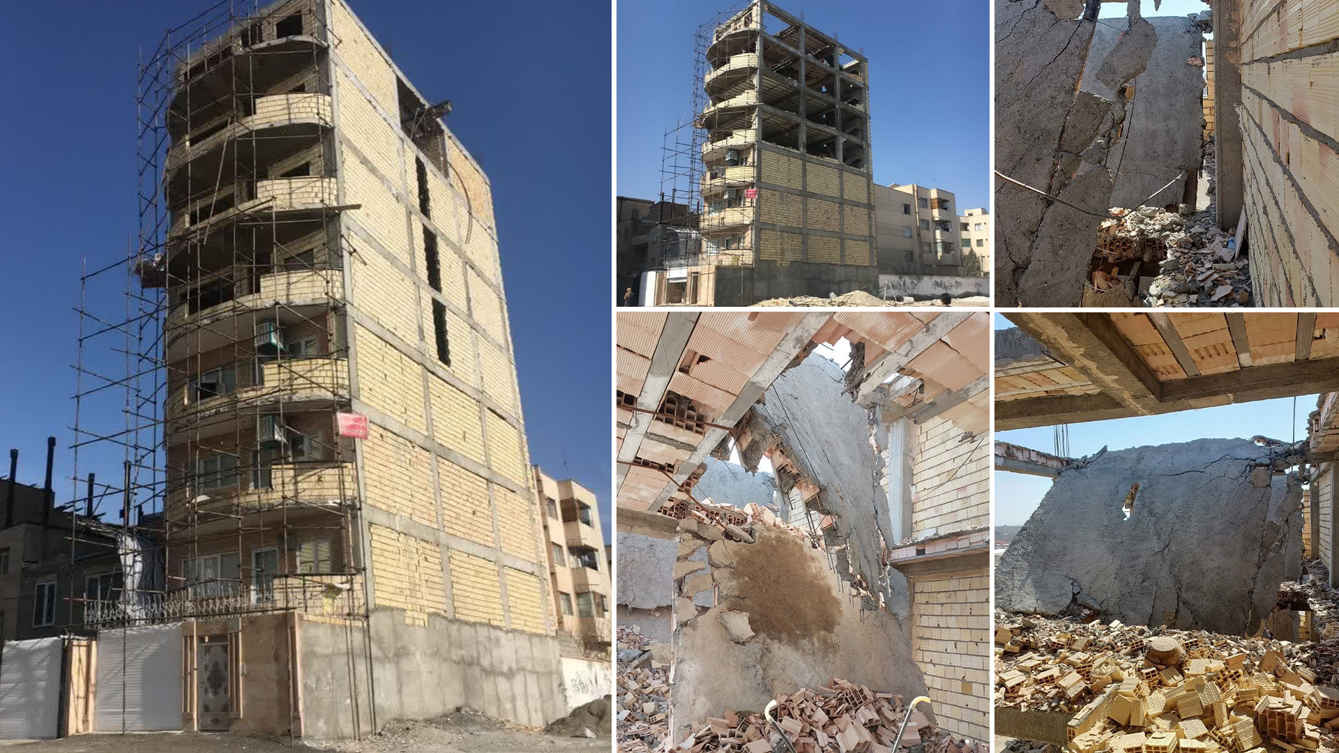 تخریب دو طبقه غیر مجاز یک ساختمان در انتهای خیابان فردوسی محمدشهر