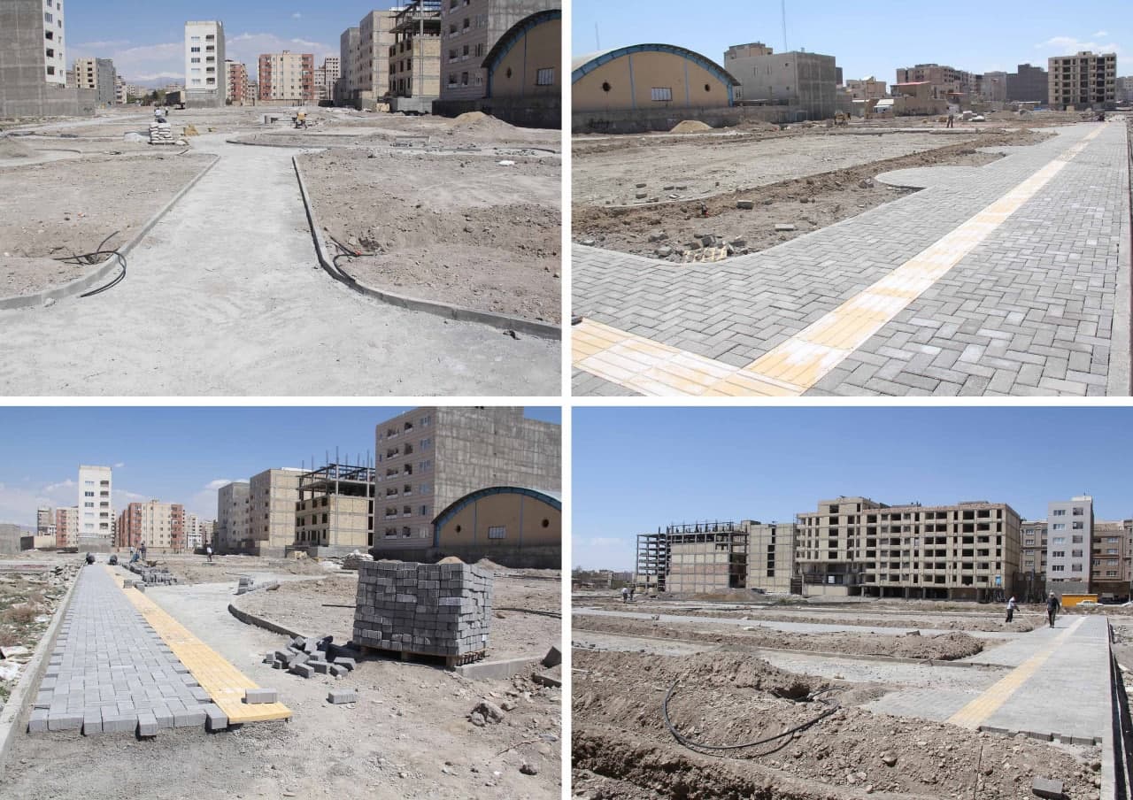 ادامه اجرای عملیات احداث پارک محله ای شهرک طالقانی