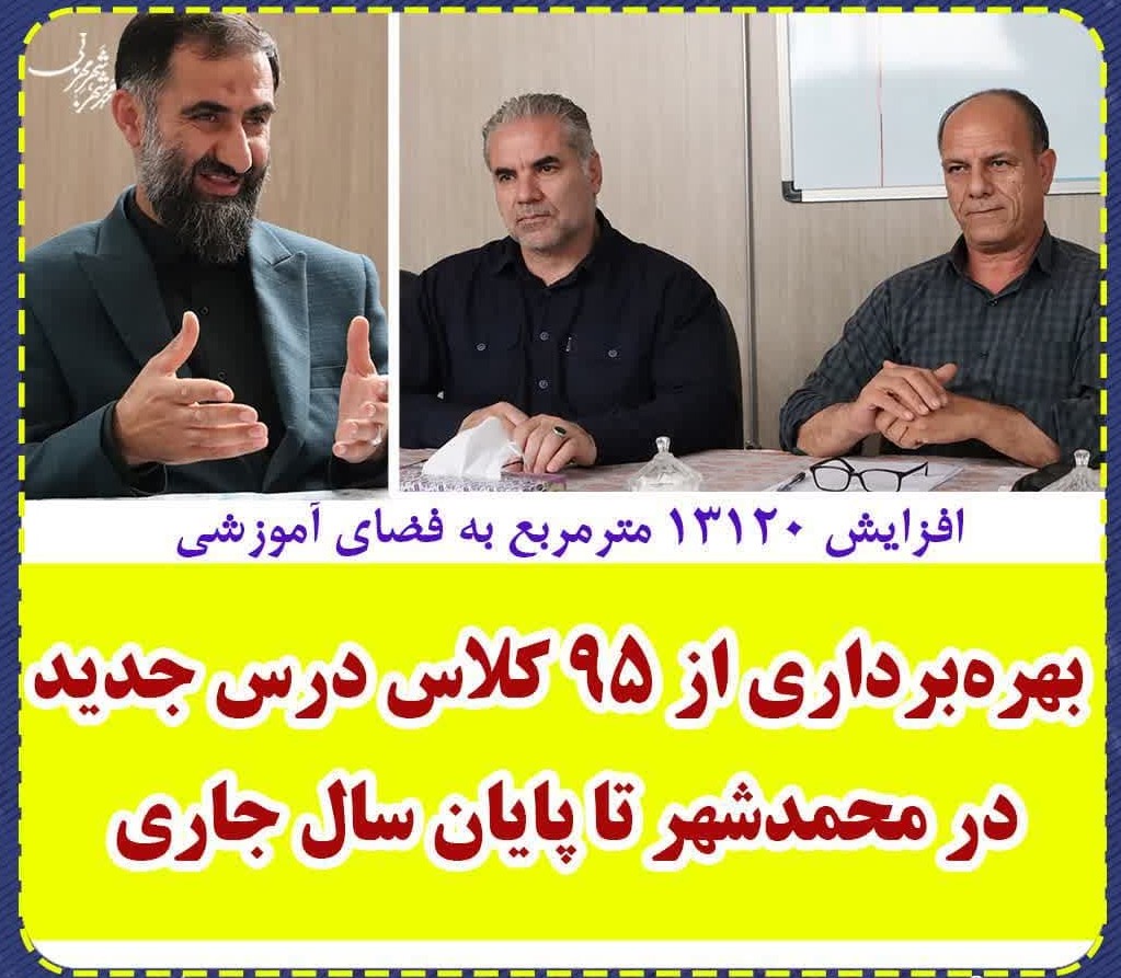 بهره‌برداری از ۹۵ کلاس درس جدید در محمدشهر تا پایان سال جاری