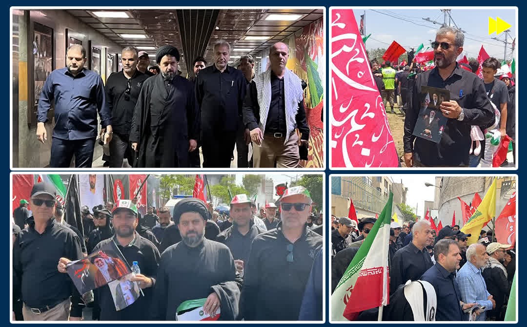 همگام با ملت ایران؛ حضور مسئولان محمدشهر در بدرقه اقای شهید ایران